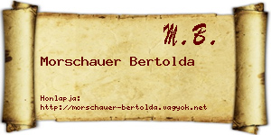 Morschauer Bertolda névjegykártya